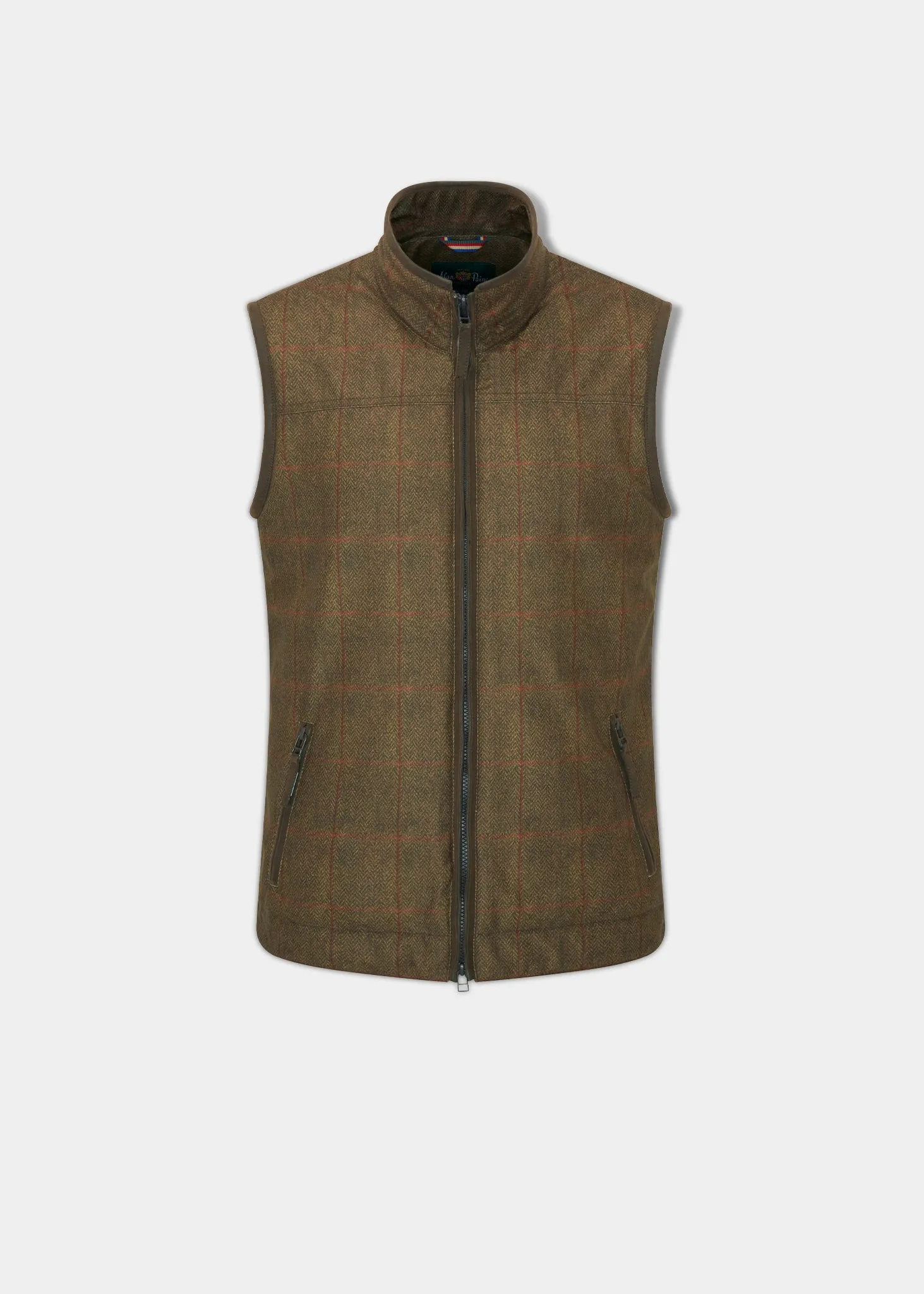 Didsmere Men's Technical Tweed Gilet In Oak - Regular Fit