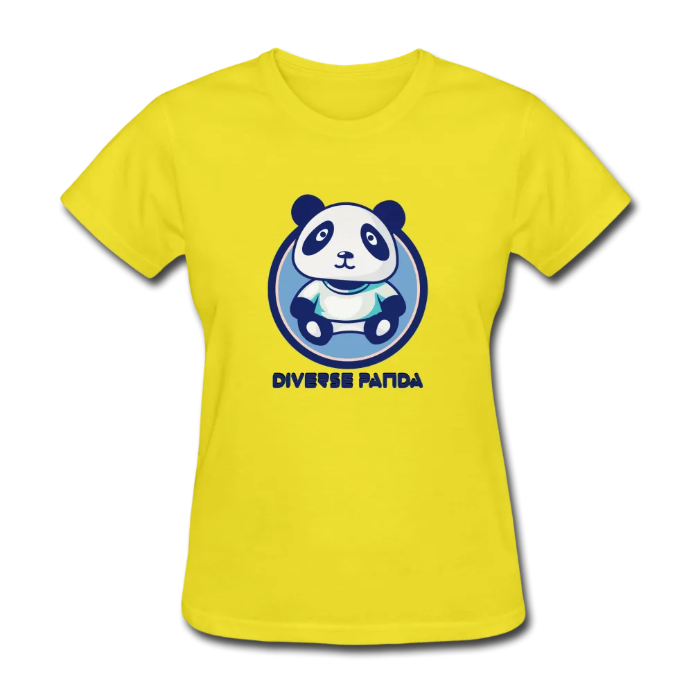 Diverse Panda Blue Lighter Themed Women's T-Shirt