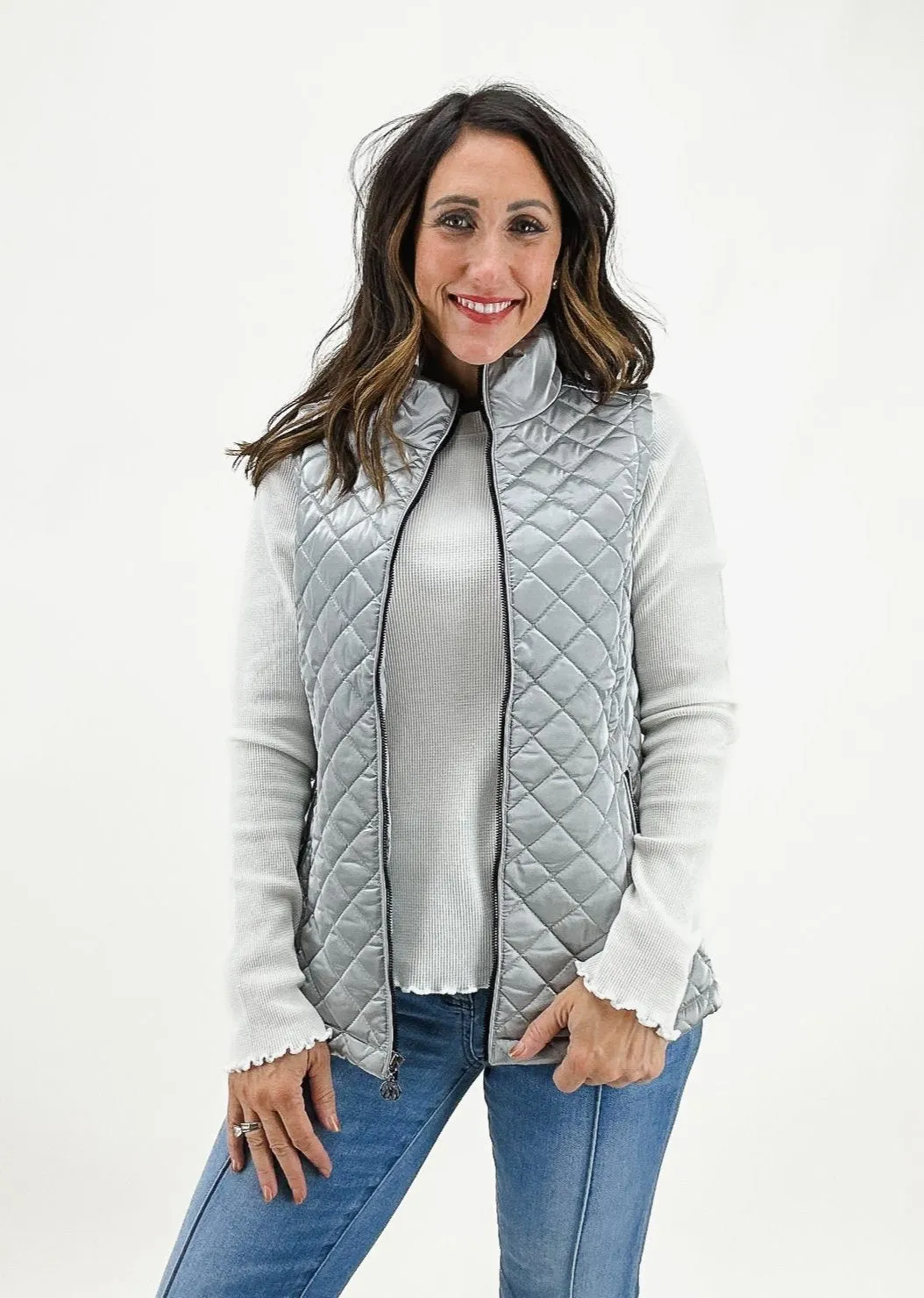 Dolcezza Woven Vest - Silver