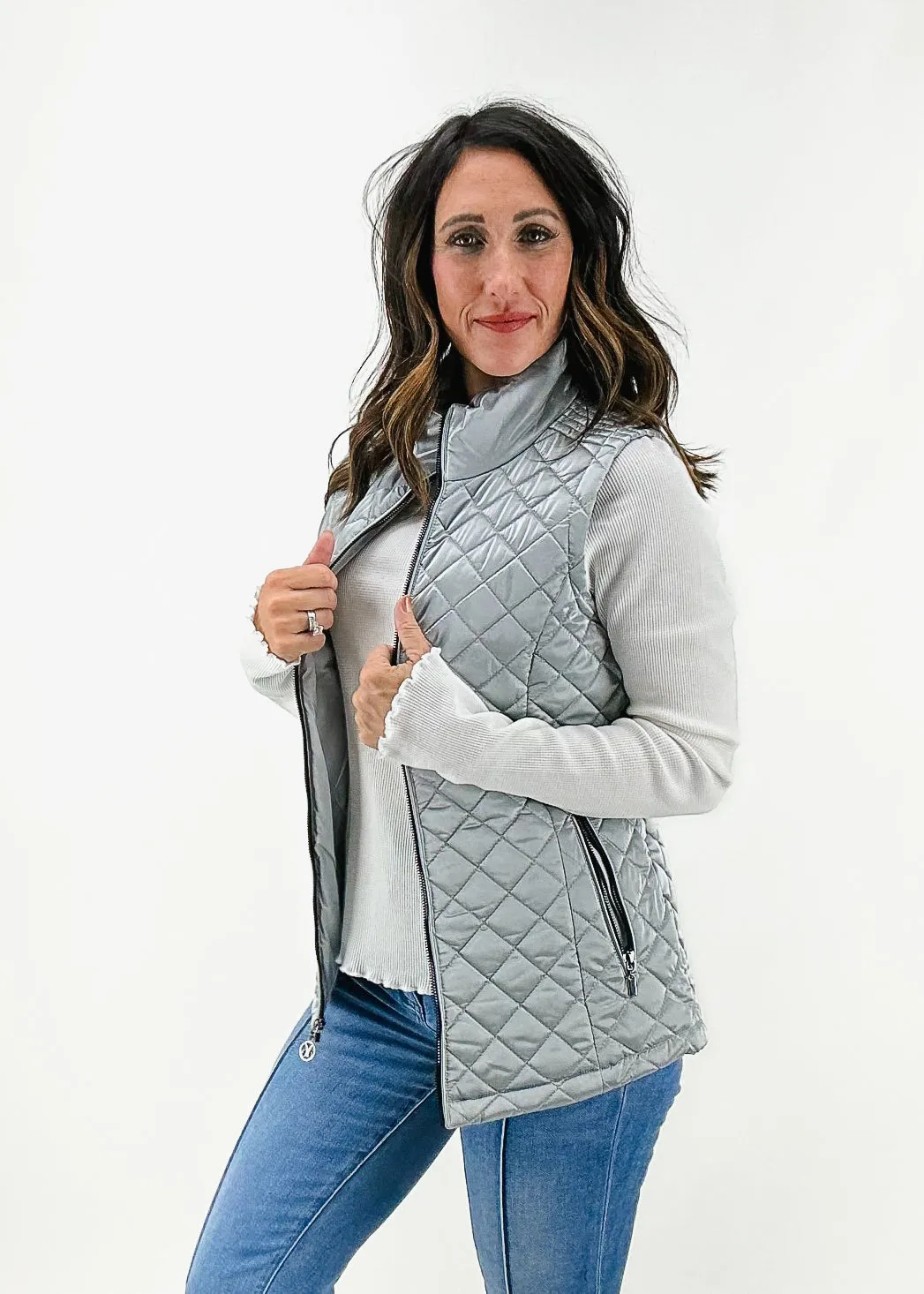 Dolcezza Woven Vest - Silver