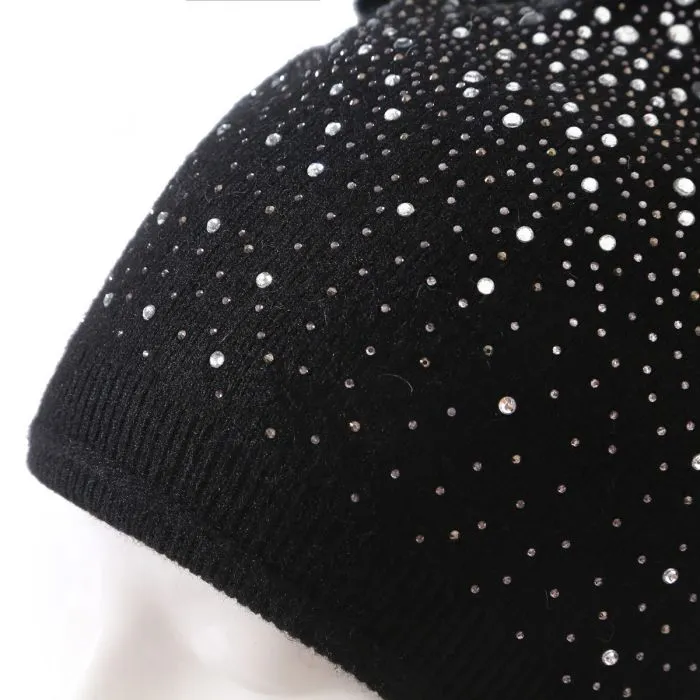 Double Pompom Sparkle Bobble Hat