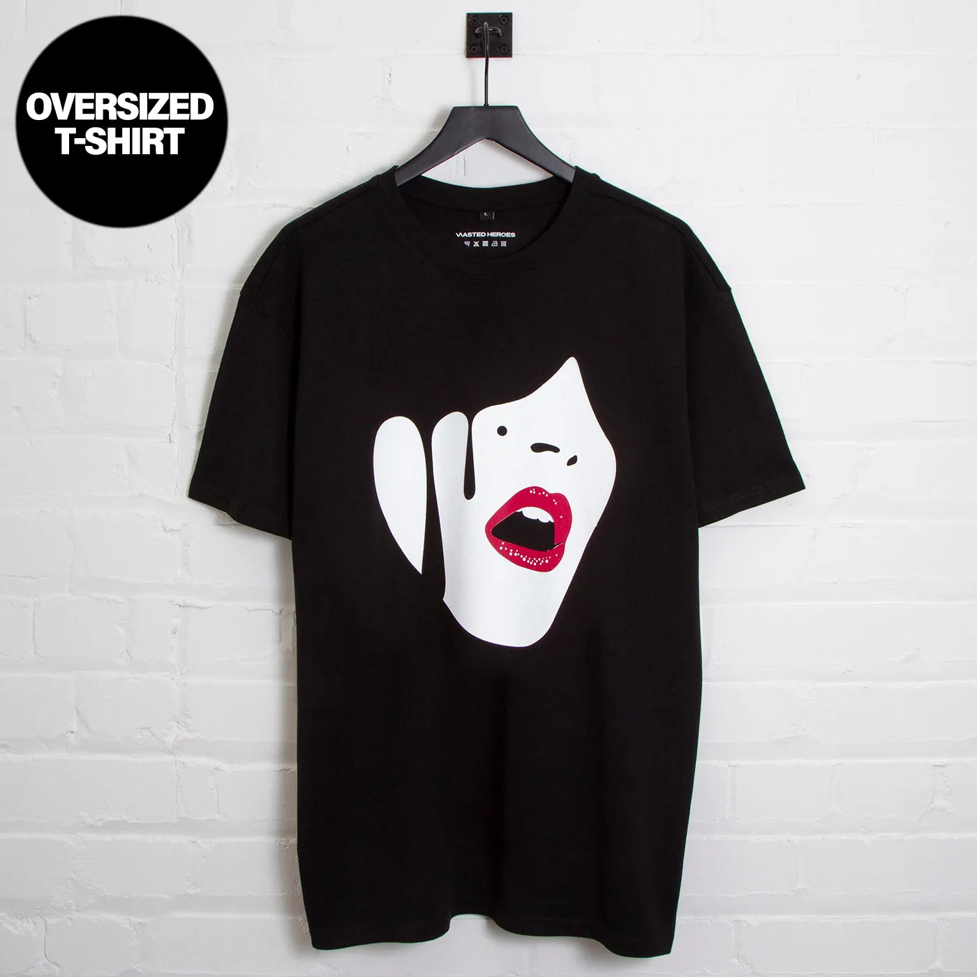 Droplet Face - Tshirt - Black