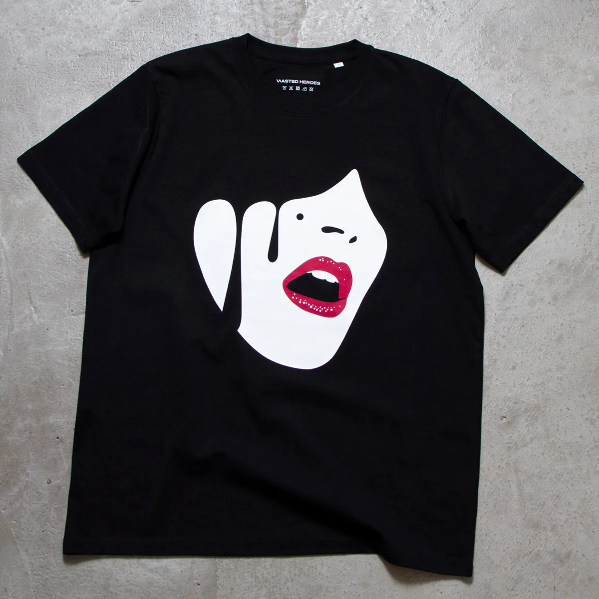 Droplet Face - Tshirt - Black