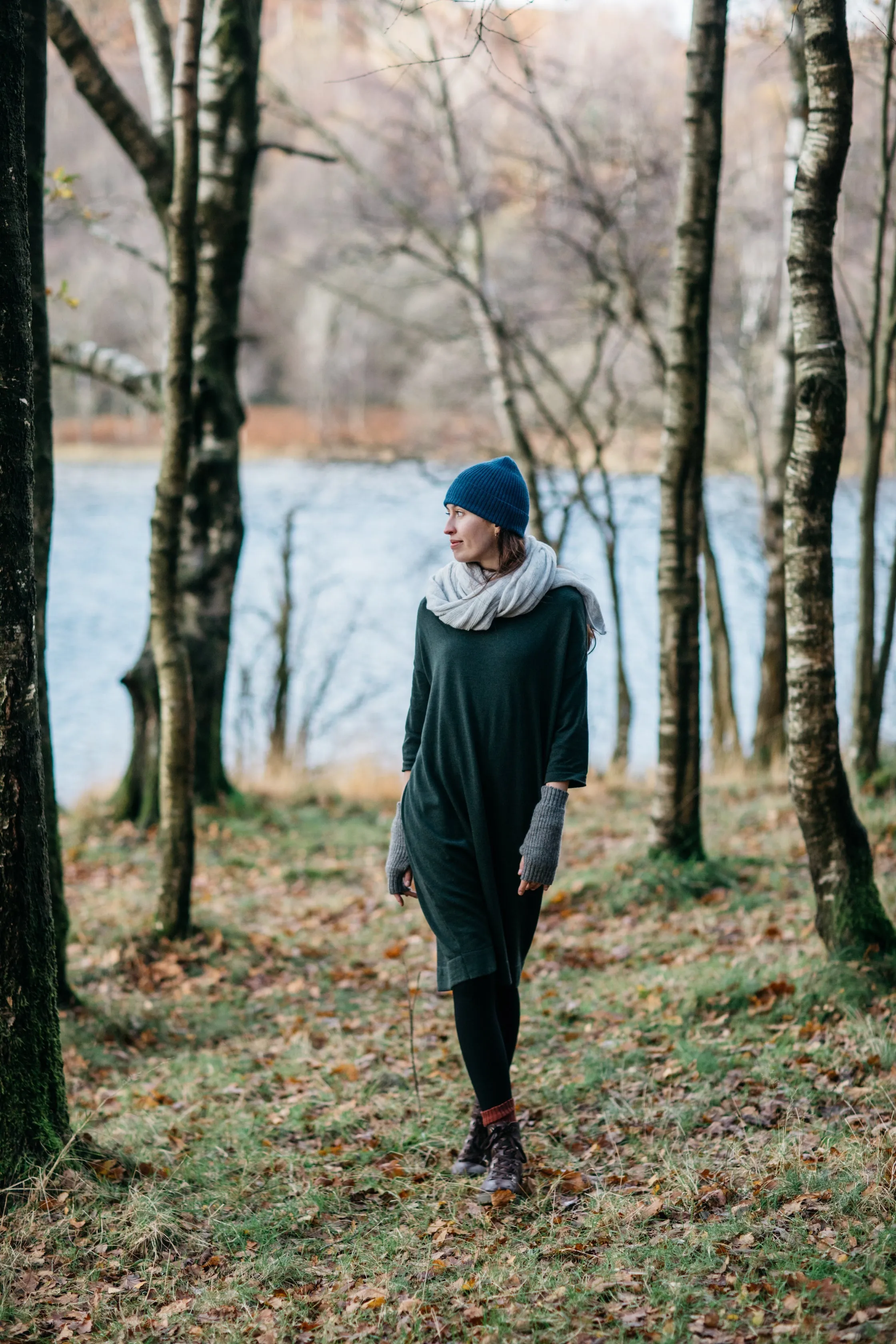 Eden Fine Merino Cocoon Dress in Sienna