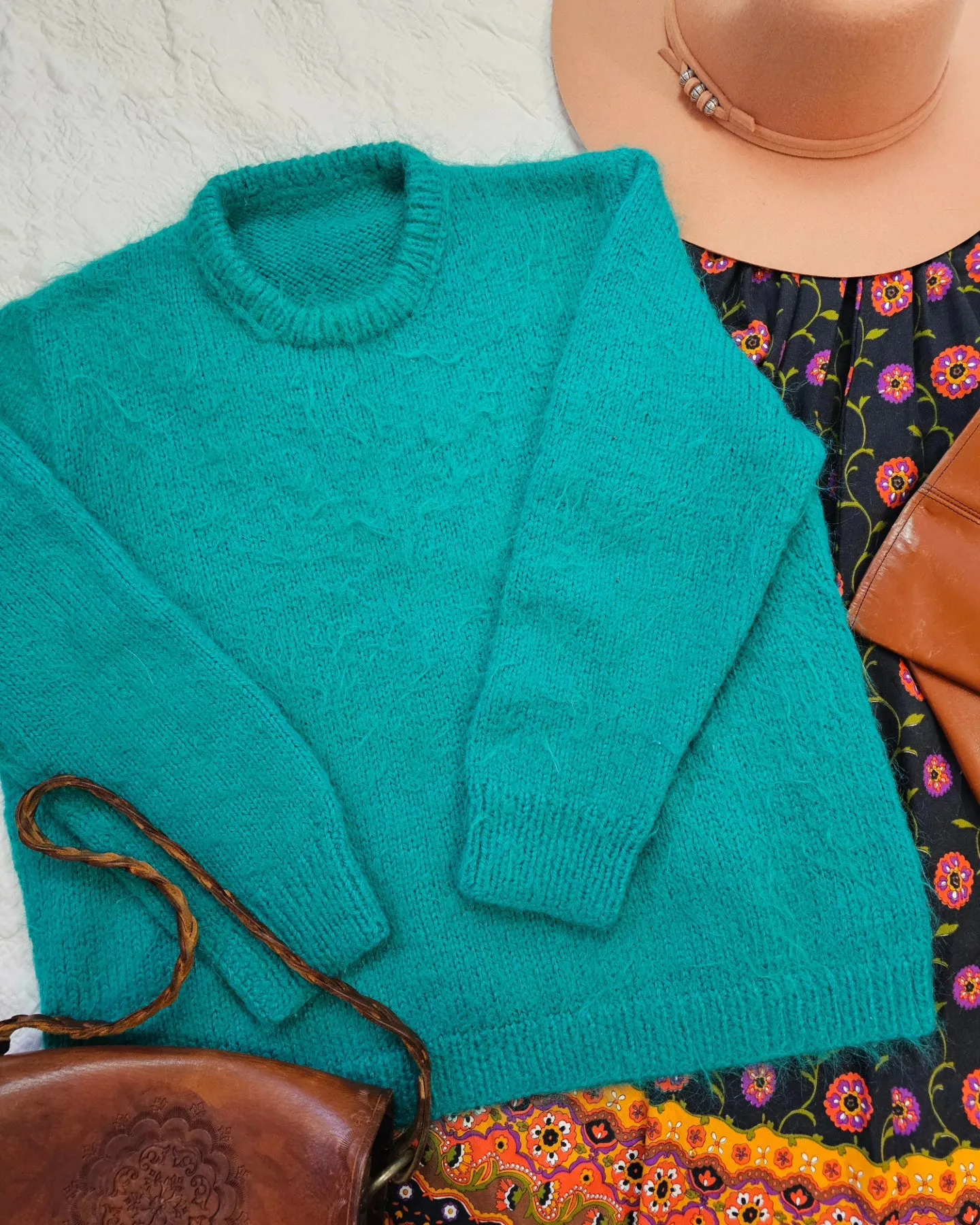 Emerald Green wool jumper M/L