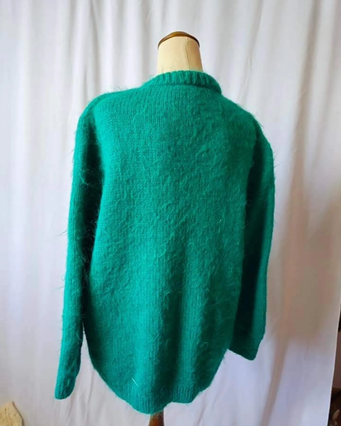 Emerald Green wool jumper M/L