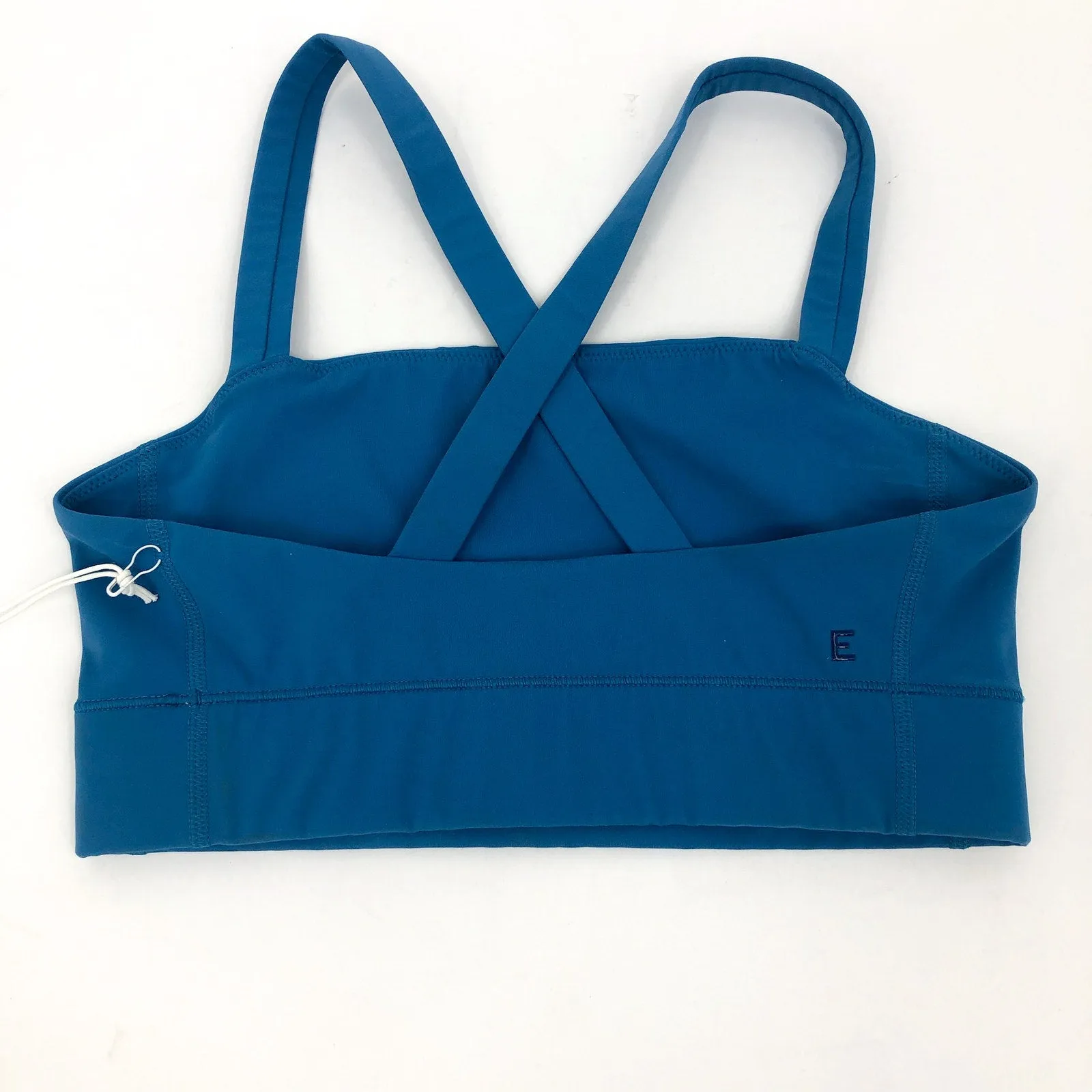 EVERLANE Women's The Perform Crop Top S Blue Criss-Cross Sports Bra NWT