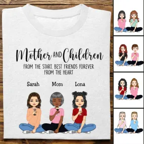 Family - Mother And Daughters Best Friends Forever - Personalized T-Shirt (AA)