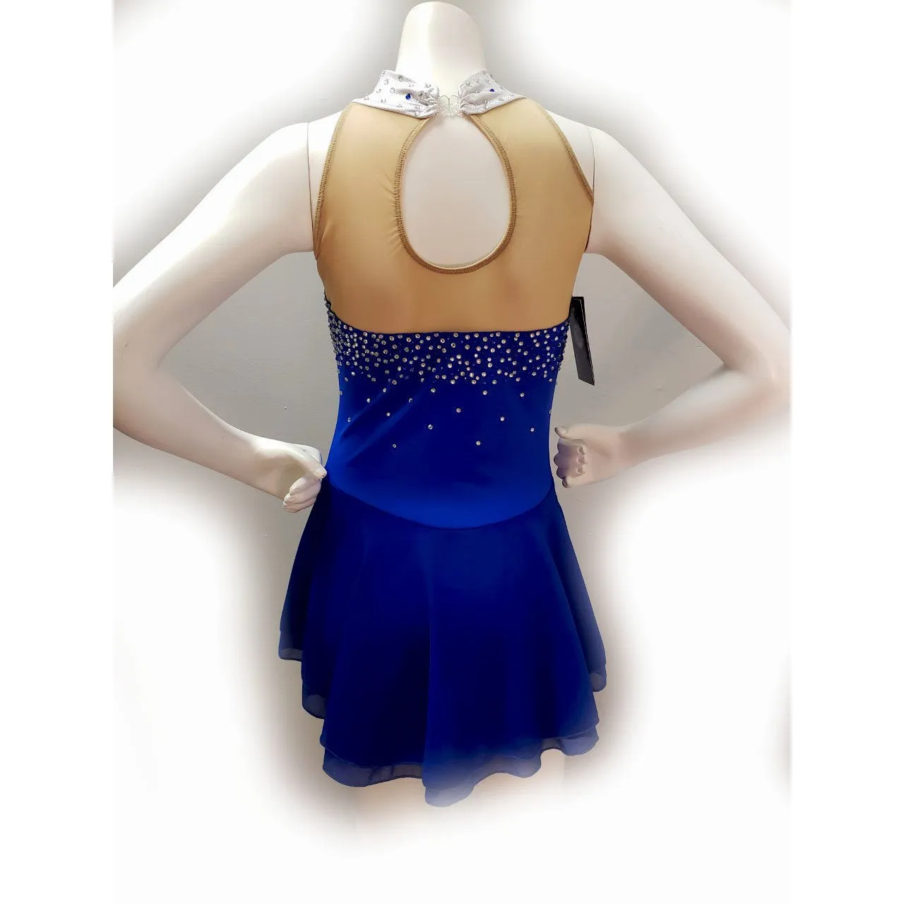 Figure Skating Dress Royal Blue Sleeveless BSU82020