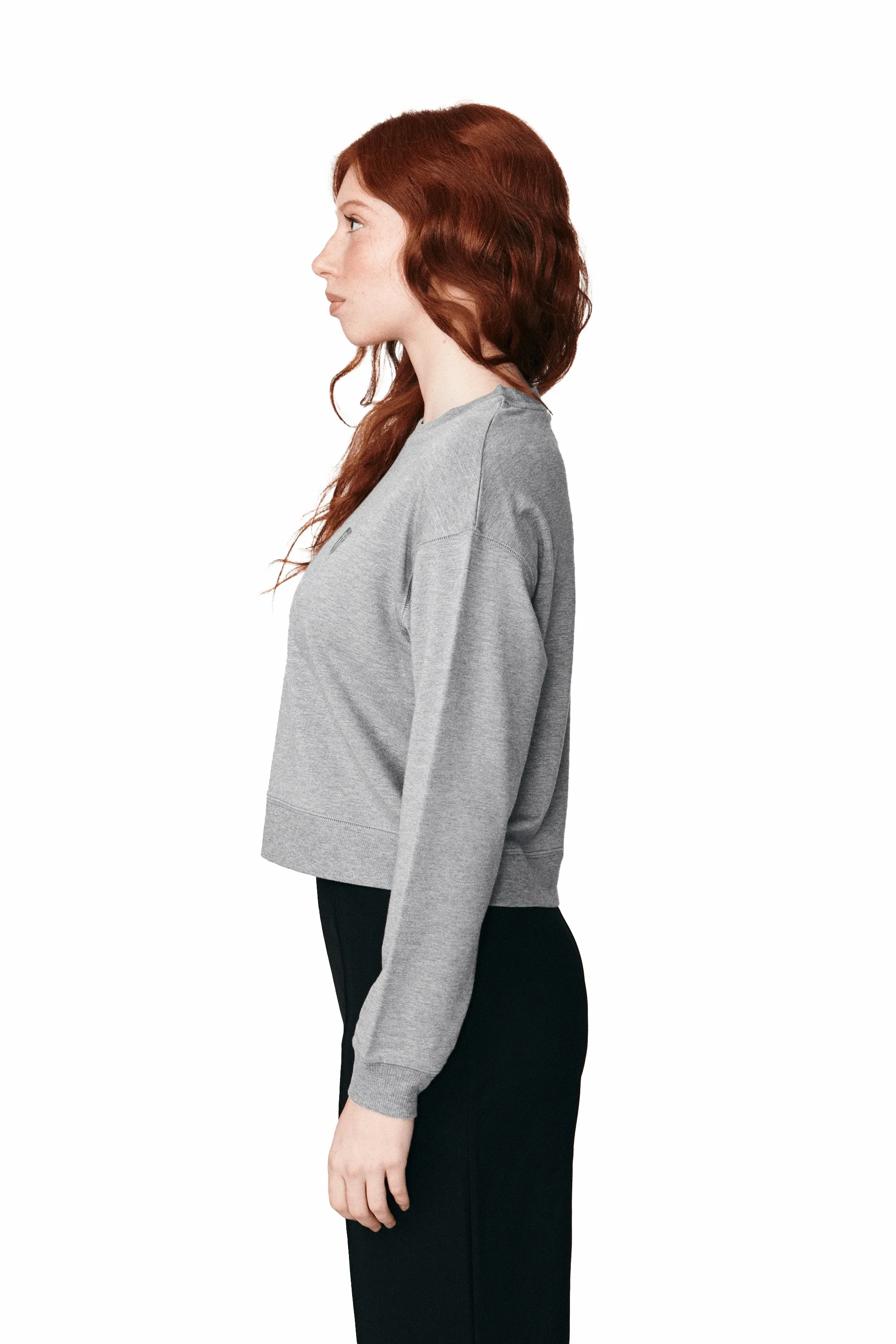 G2 ESSENTIALS - Cropped Crewneck - Glacier Gray