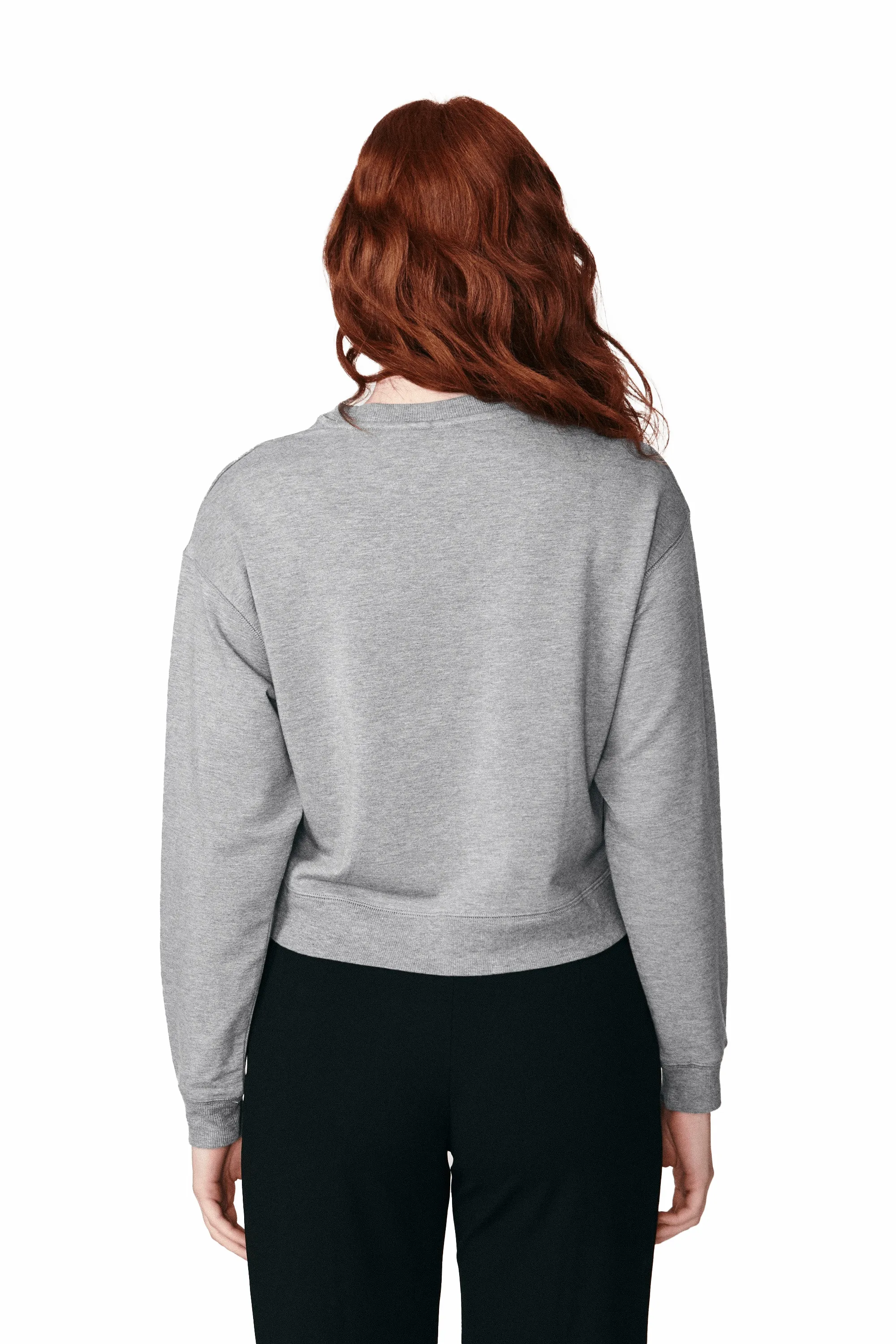 G2 ESSENTIALS - Cropped Crewneck - Glacier Gray