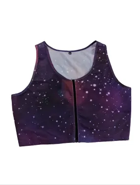 Galaxy Zippered Crop Top Binder