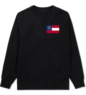 Georgia State Flag GA Chest Mens Crewneck Sweatshirt