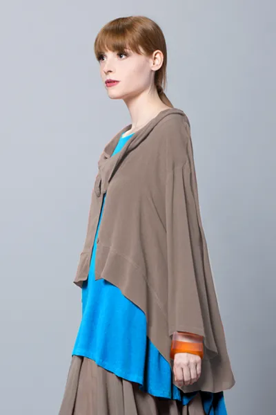 Ginko Jacket in Mushroom Rafina Crinkle