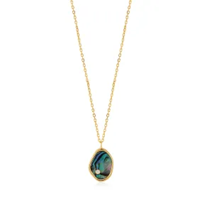 Gold Tidal Abalone Necklace