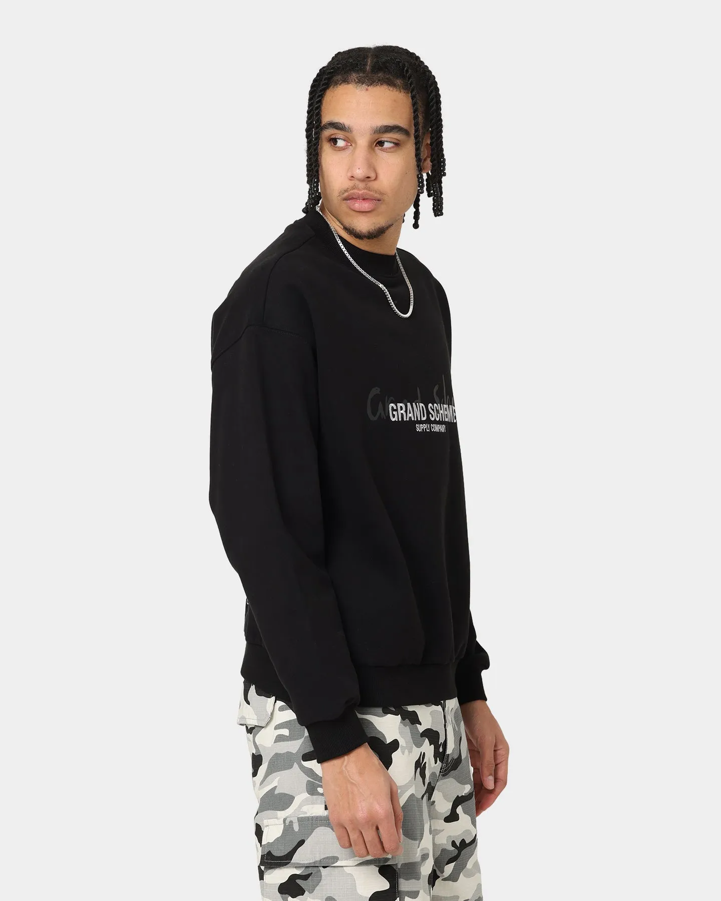 Grand Scheme All Over Crewneck Black