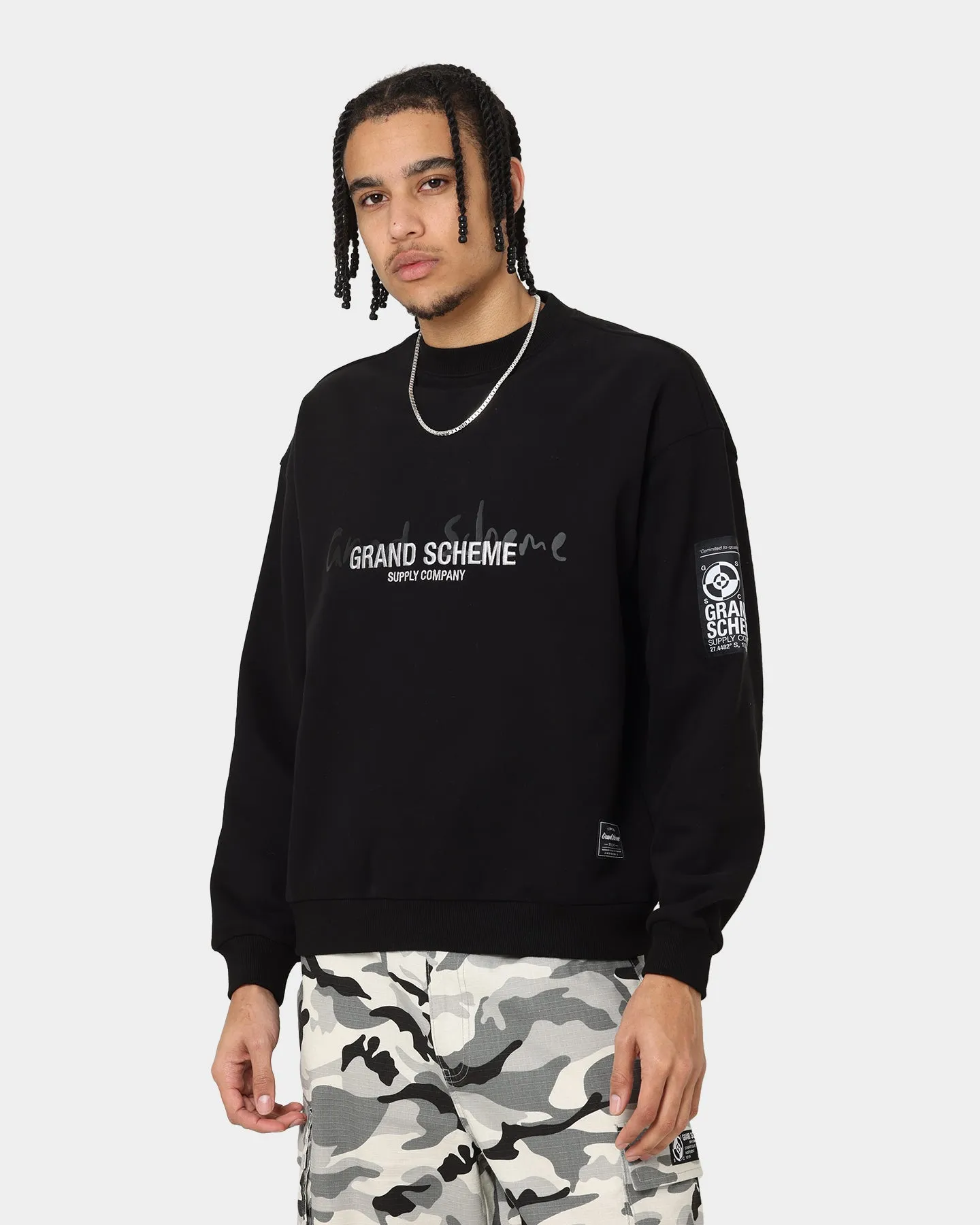 Grand Scheme All Over Crewneck Black