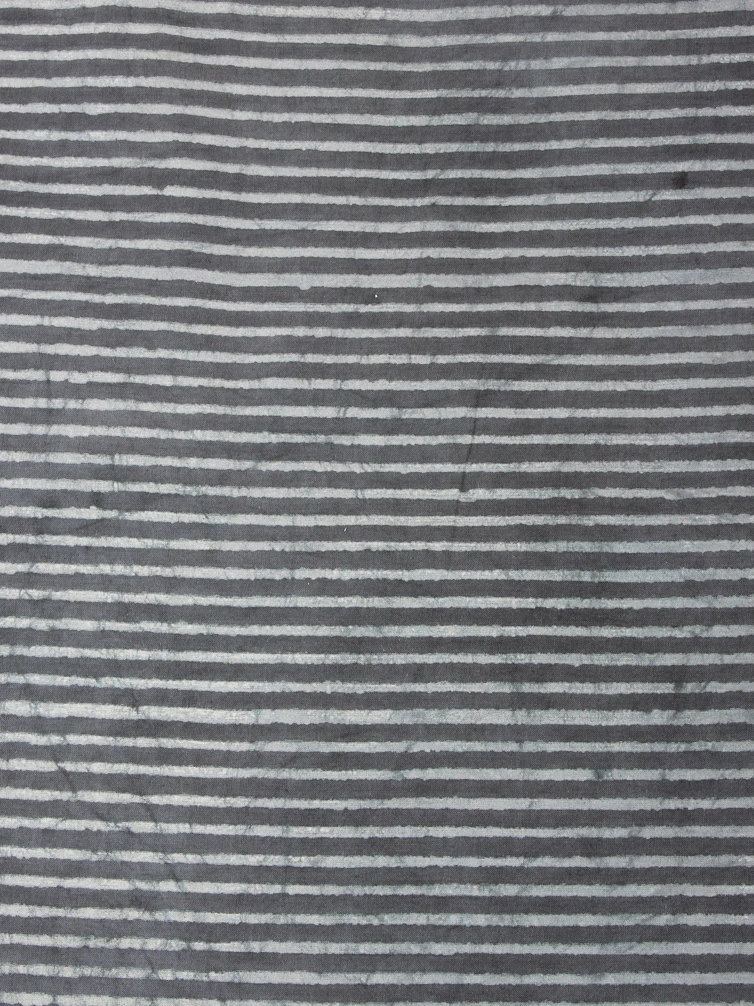 Grey Natural Dyed Hand Block Printed Cotton Fabric Per Meter - F0916250