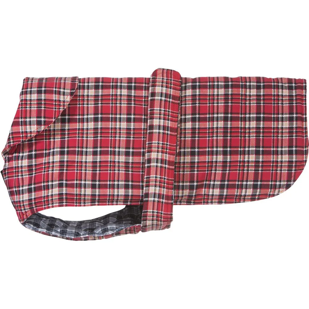 Hamish McBeth All Weather Waterproof Dog Coat - Tartan Red