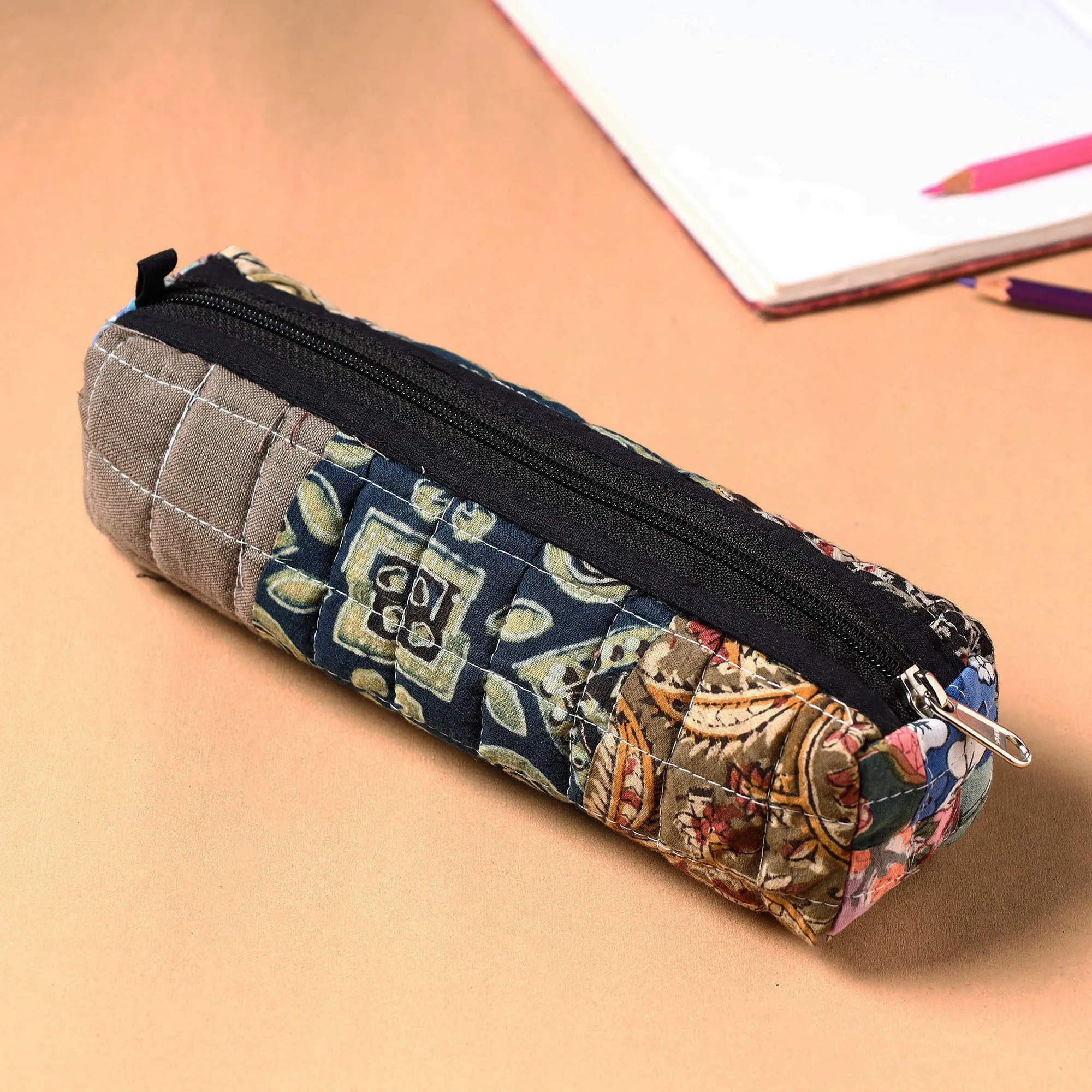 Handcrafted Quilted Patchwork Multipurpose Pencil Pouch 19