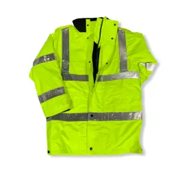 Hi Vis Jacket Waterproof Rain Coat Security Dog Handler HVPC10A