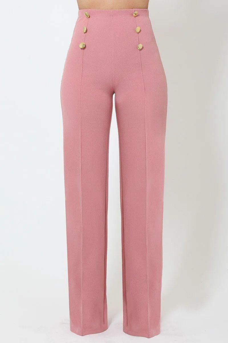 High Rise Rose Pants