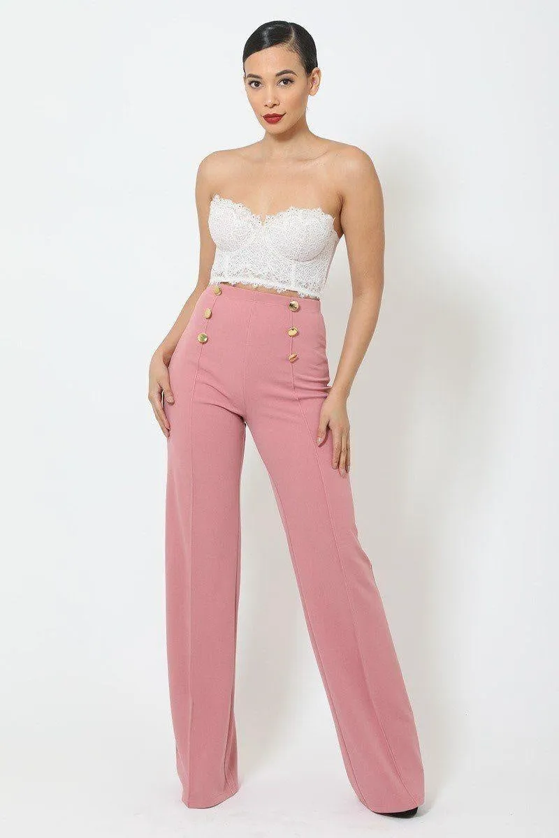 High Rise Rose Pants