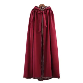 Hooded Cloak with Straps for Winter