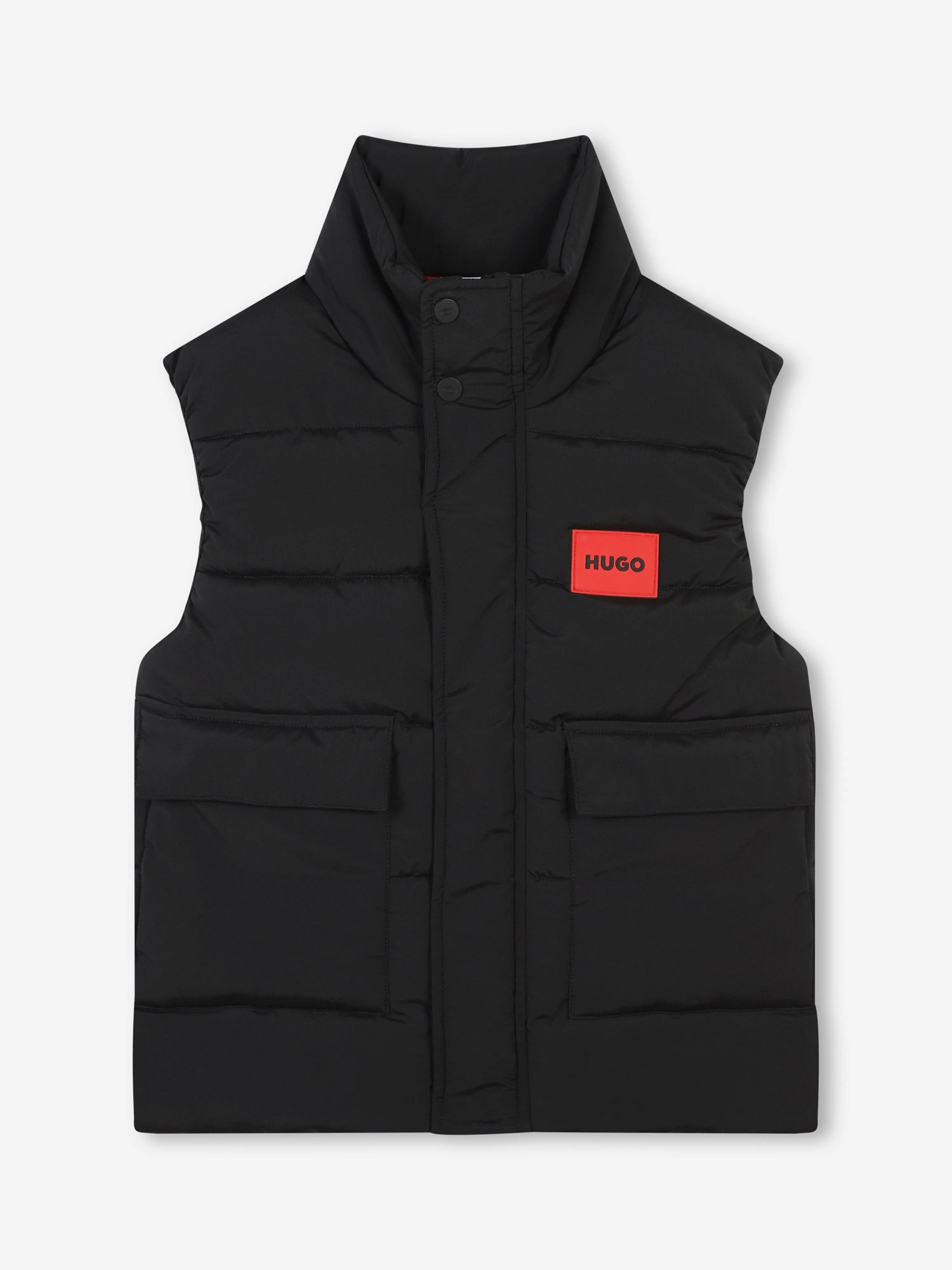 Hugo Boys Logo Gilet in Black