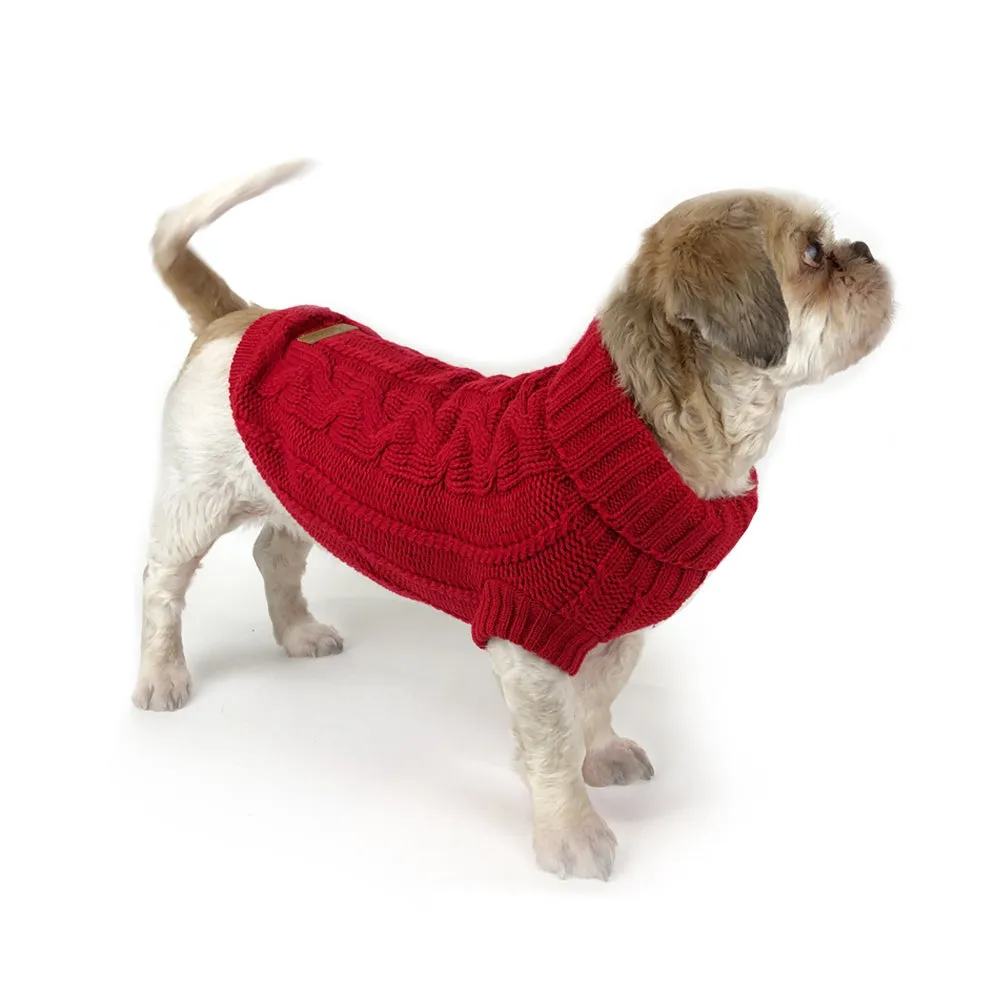 Huskimo Jumper Cable Knit Chilli