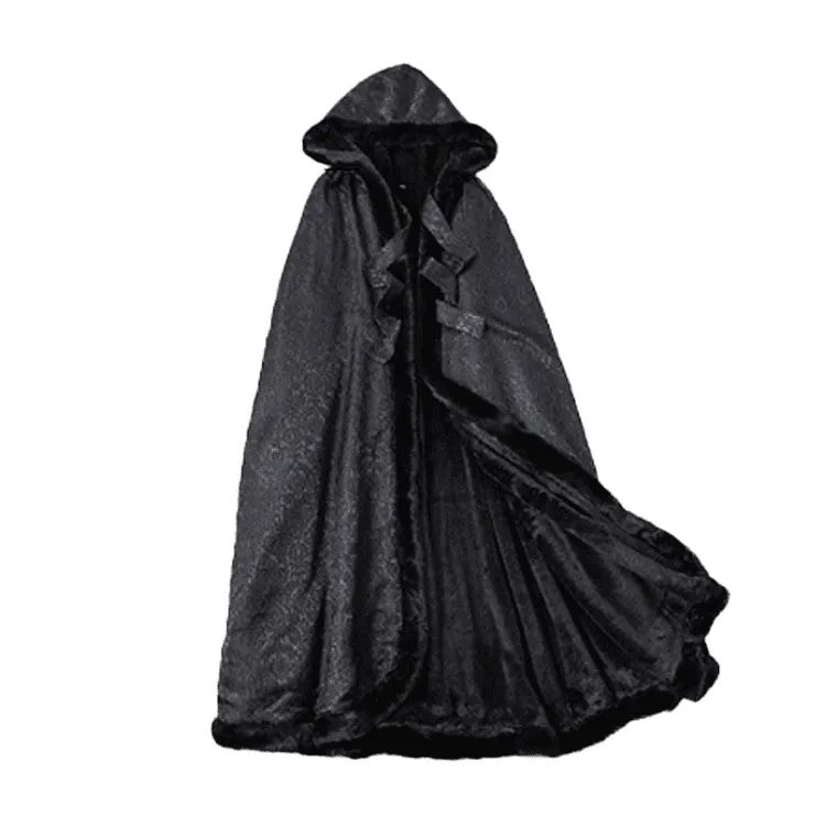 Jacquard Hooded Cloak for Winter