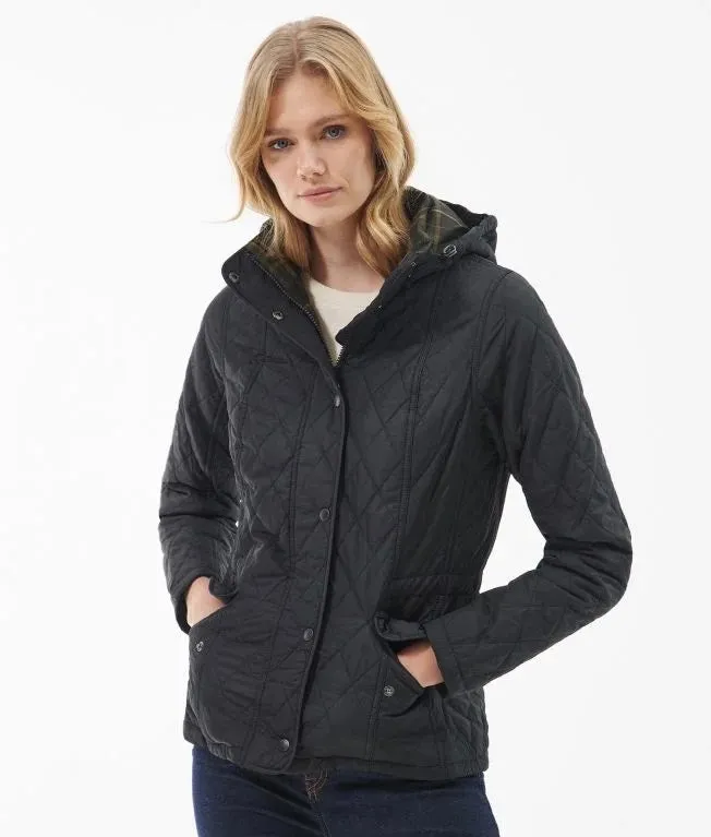 Ladies Lightweight Quilted Black Jacket