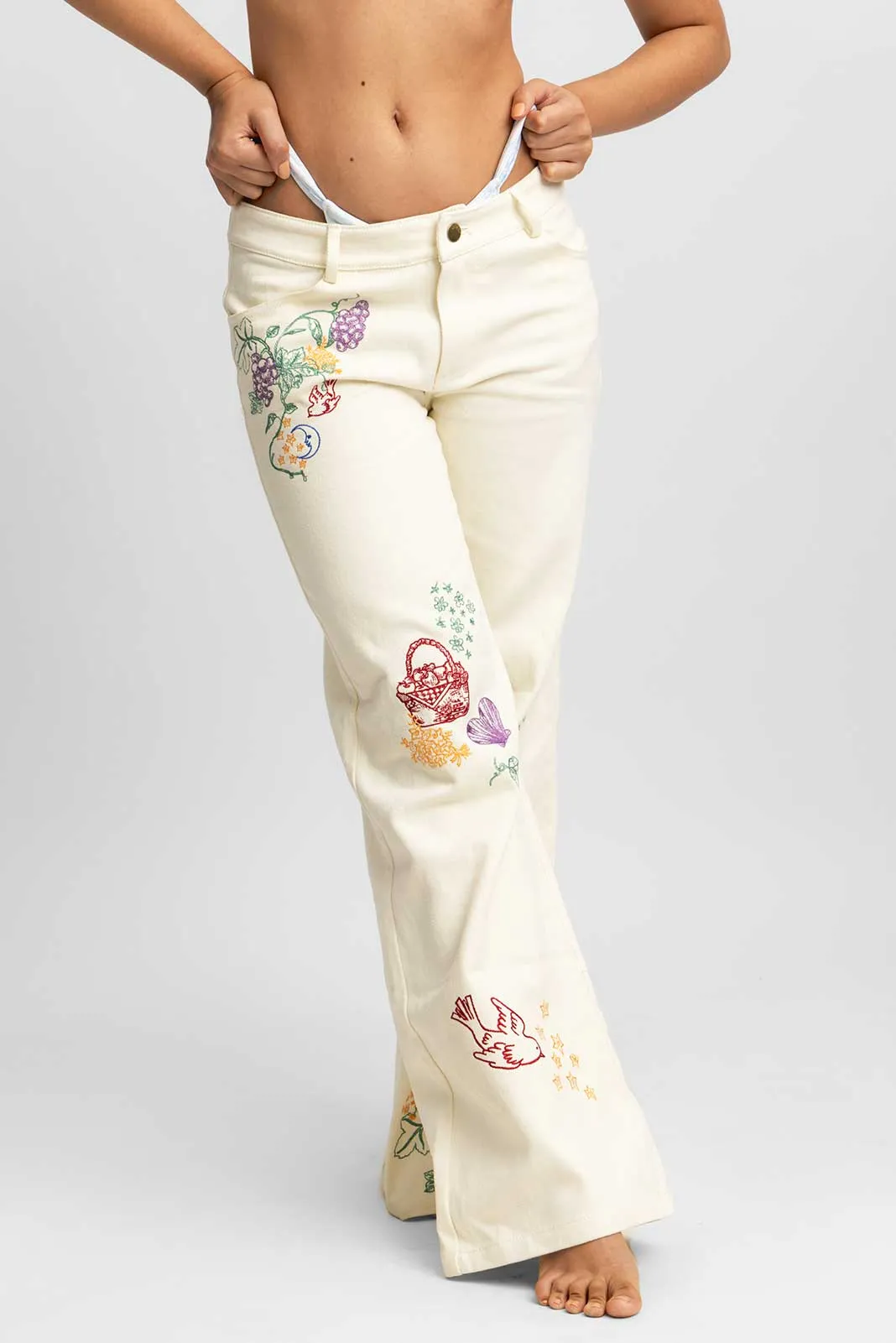 Lauren Embroidered Pants / Spellbound