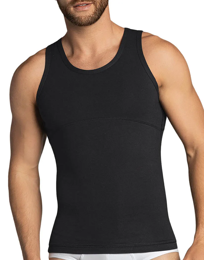 LEO 035013 MEN'S ROUND NECK COMPRESSION TANK T SHIRT