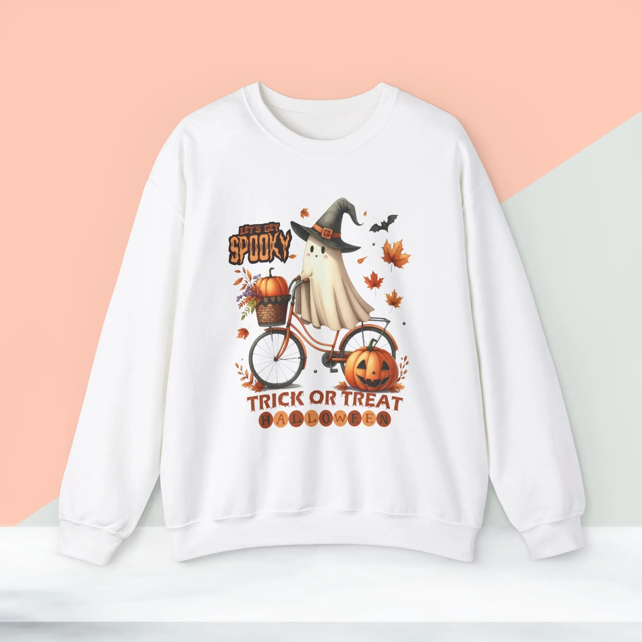 Let's Get Spooky Halloween Sweatshirt, Happy Halloween Sweatshirt - Unisex Heavy Blend Crewneck, Halloween Sweatshirt, Cute Spooky Ghost sweatshirt.