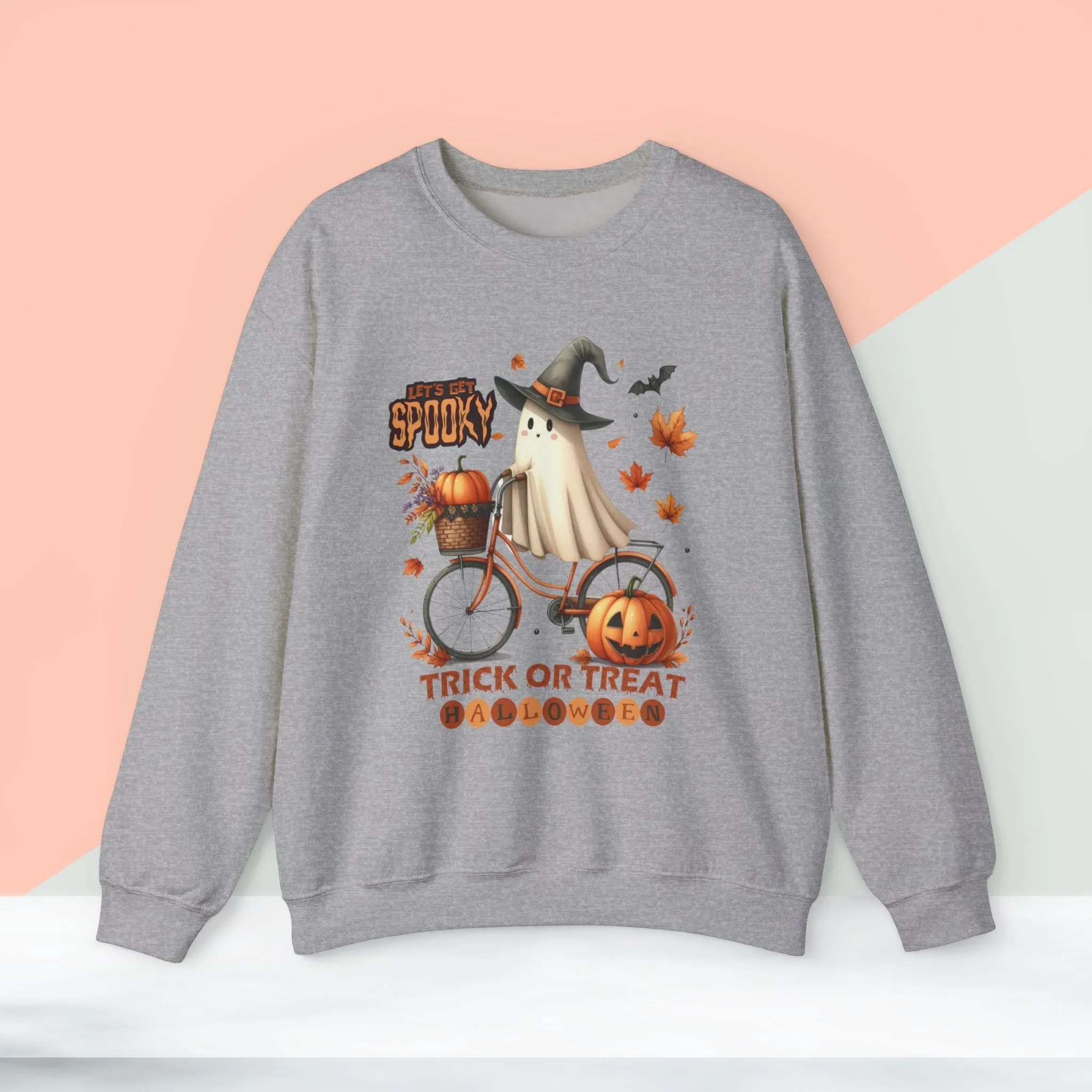 Let's Get Spooky Halloween Sweatshirt, Happy Halloween Sweatshirt - Unisex Heavy Blend Crewneck, Halloween Sweatshirt, Cute Spooky Ghost sweatshirt.