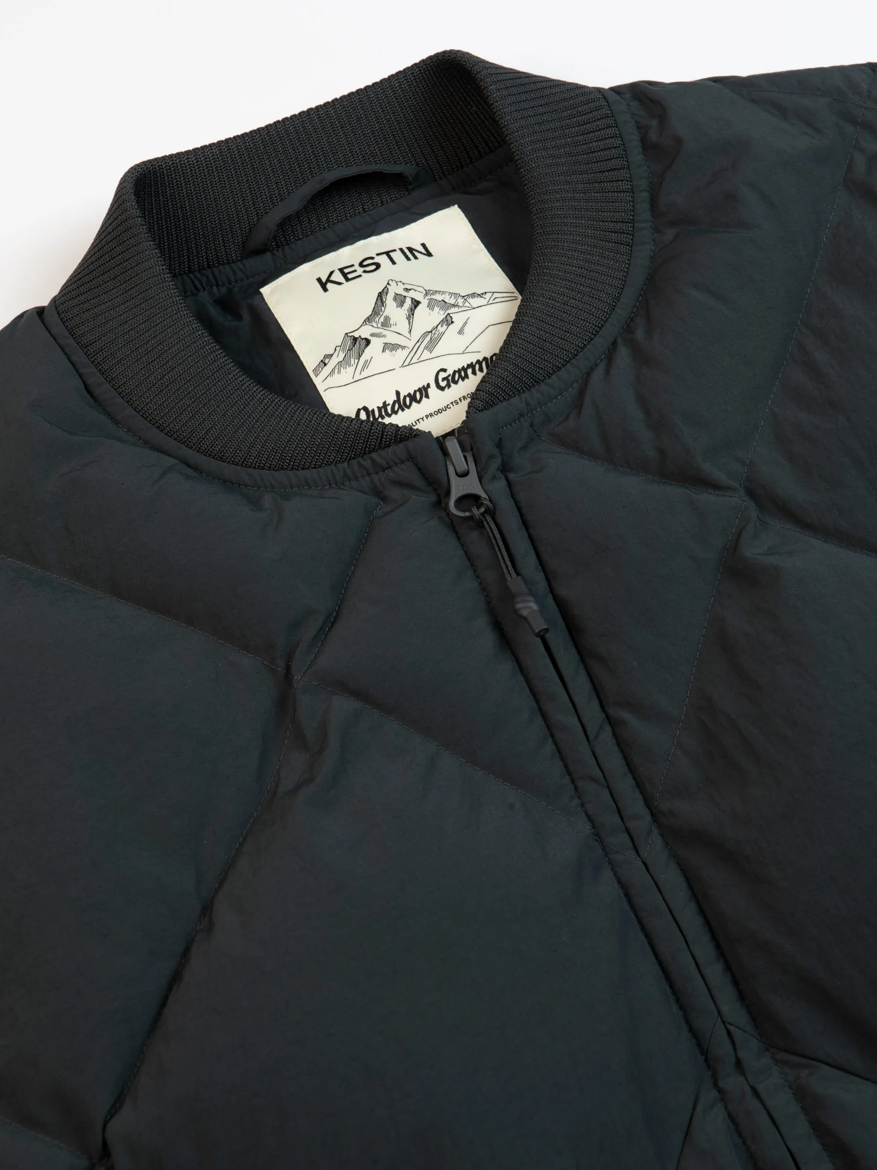 Linton Padded Vest In Charcoal Recycled Nylon