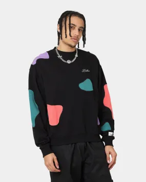 Loiter Inset Crewneck Black/Multi-Coloured