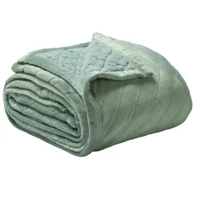 Mansfield Sage Sherpa Blanket by Bianca