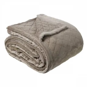 Mansfield Silver Grey Sherpa Blanket by Bianca