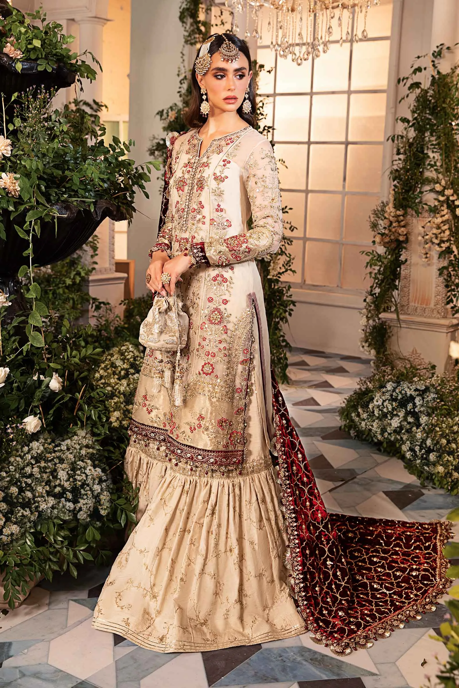 MARIA.B MBroidered Wedding Formals – Embroidered Organza Suit | BD-2905