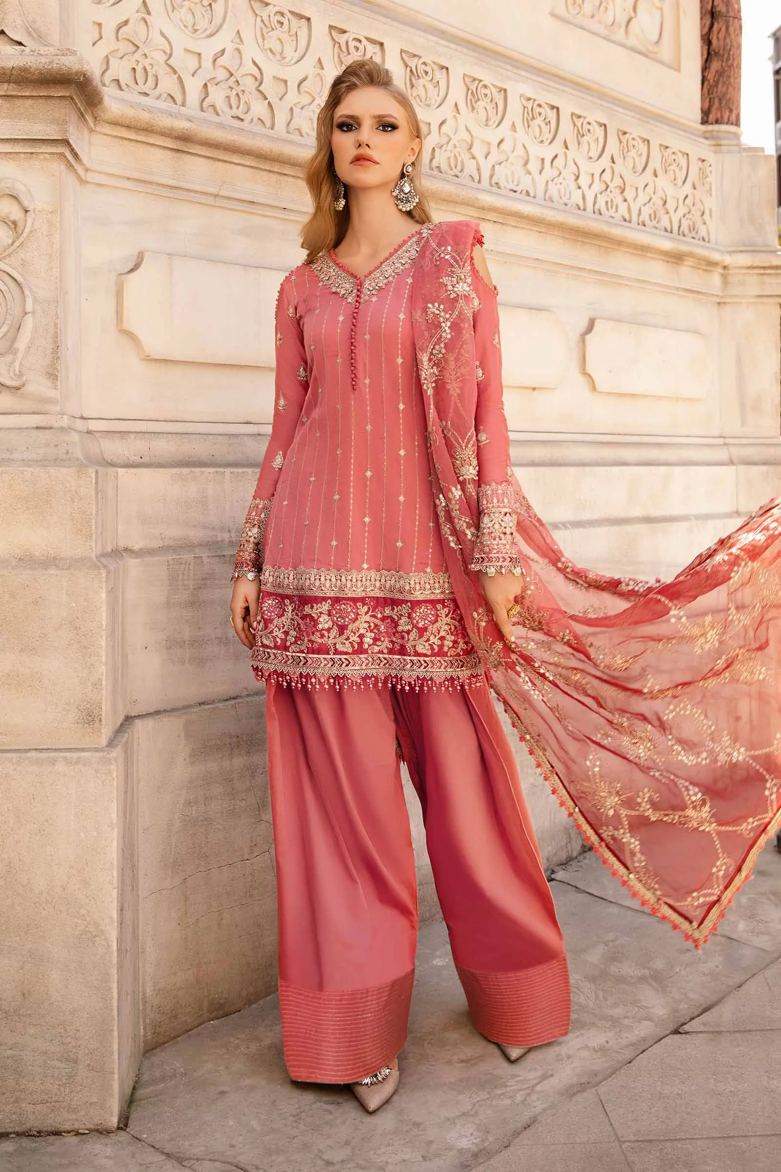 MARIA.B Sateen Cotton Satin Suit – CST-809