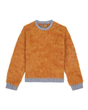 Marled Alpaca Crewneck Sweater - Orange