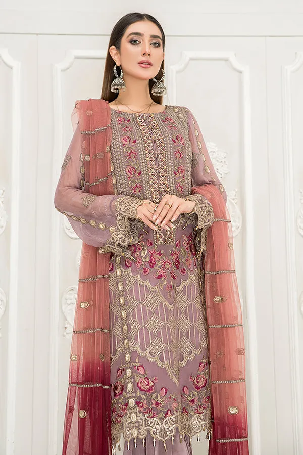 Maryam's Festive Chiffon Collection Vol-22 – D-03 Mauve Lilac