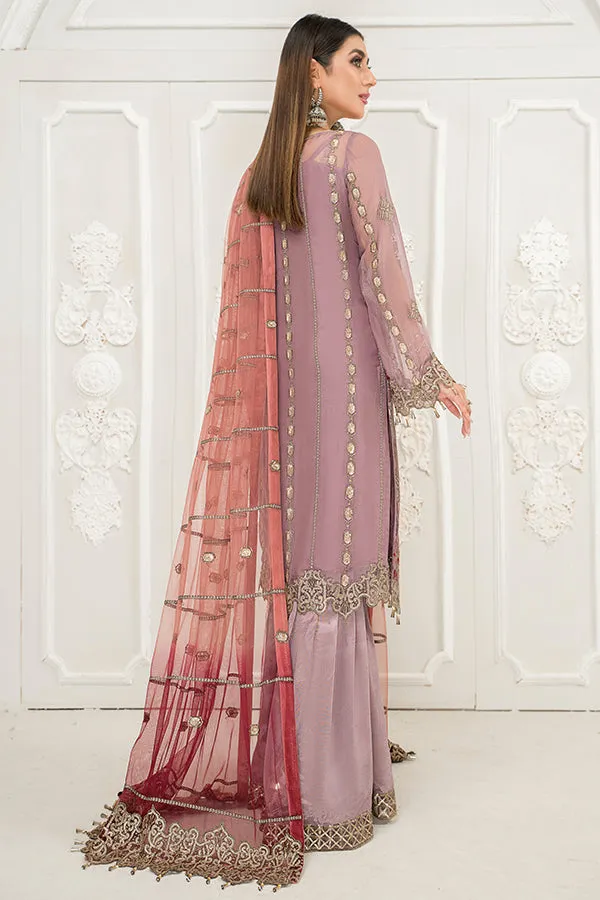 Maryam's Festive Chiffon Collection Vol-22 – D-03 Mauve Lilac