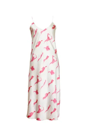 MENORCA PINK FEMALE PRINT SLIP DRESS