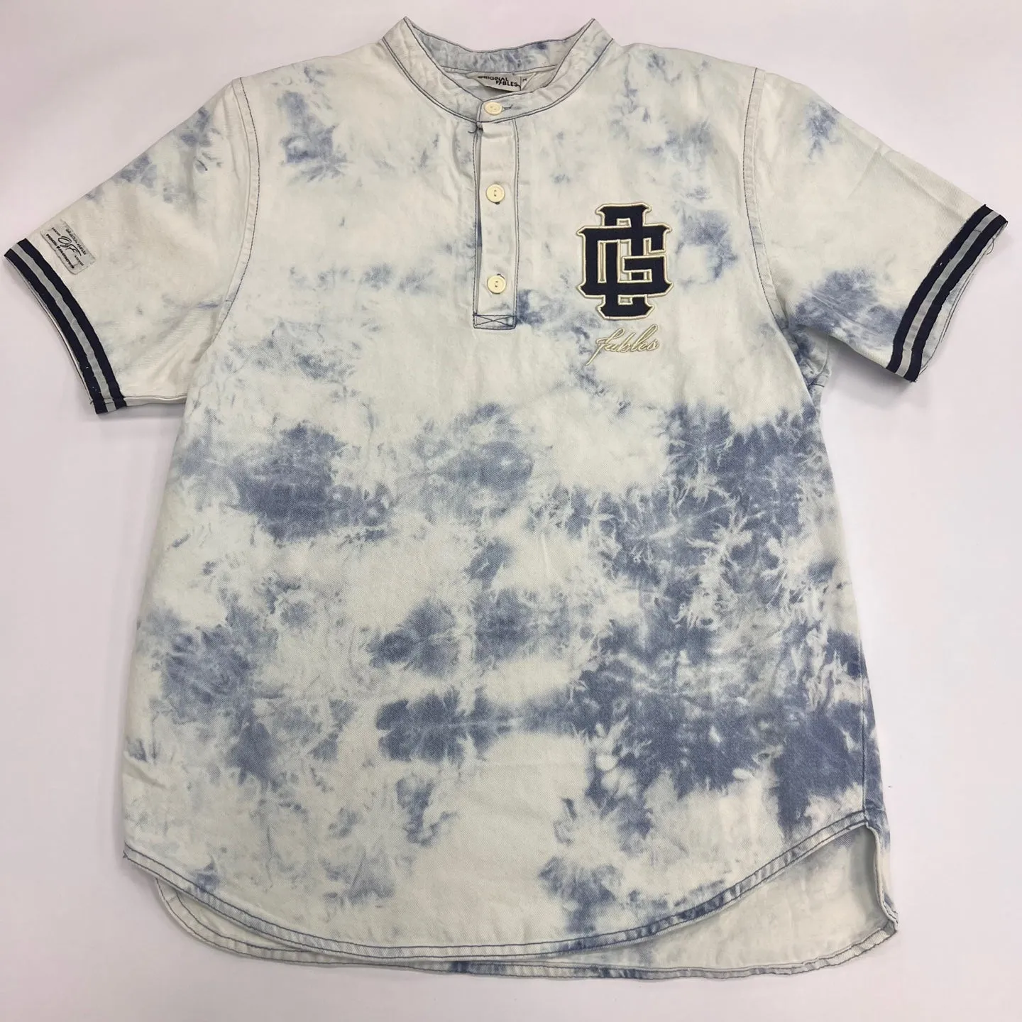 Men's Acid Wash Baseball Henry Jersey T-Shirt