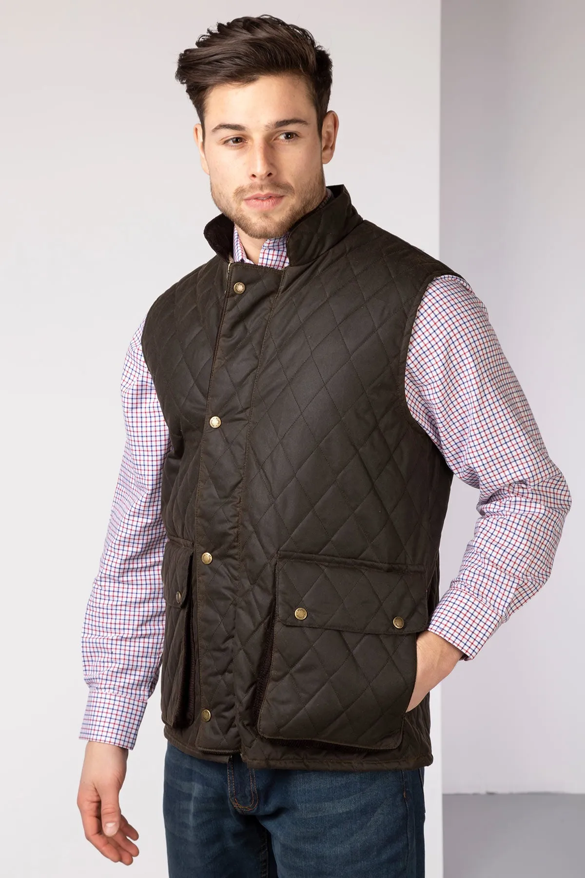 Men's Diamond Quilted Wax Waistcoat II