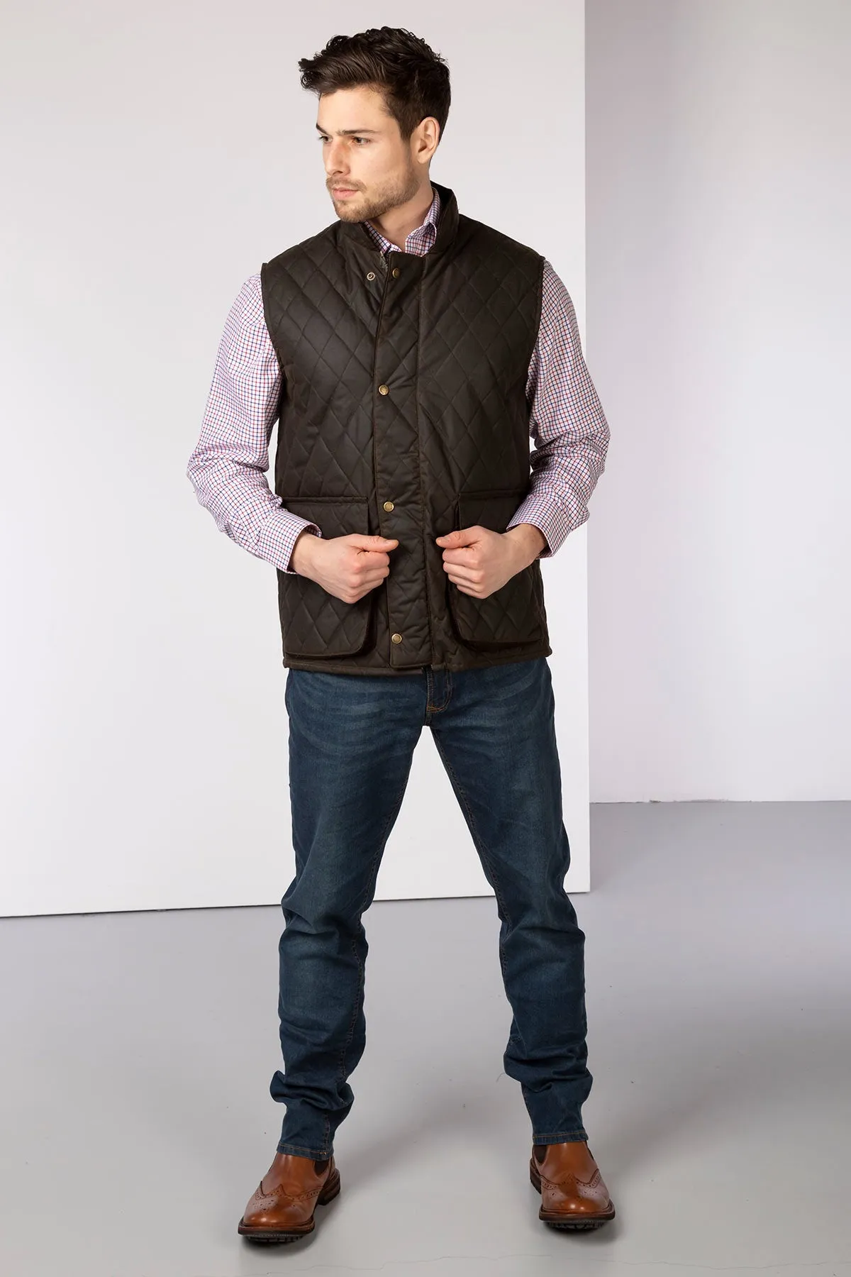 Men's Diamond Quilted Wax Waistcoat II