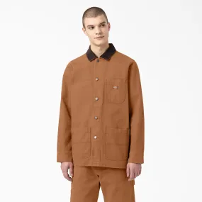 Men's Duck Unlined Chore Coat TCR05S - Stonewashed Brown Duck